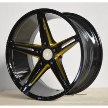 After Alloy Wheels with black machine face UFO-5048